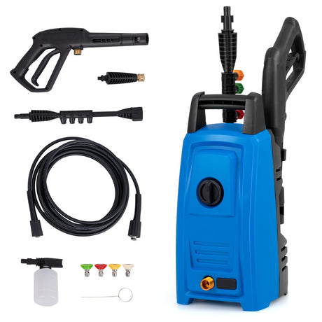 Hidrolavadora eléctrica de 1900 PSI 1.8 GPM con 4 boquillas de conexión rápida - Azul