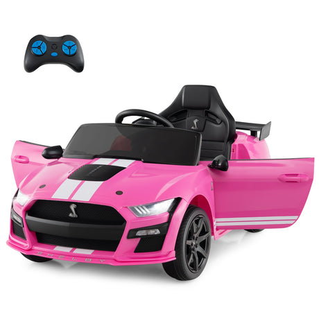 Coche de juguete con licencia Ford Mustang Shelby GT500 de 12 V para niños de 3 a 8 años con control remoto
