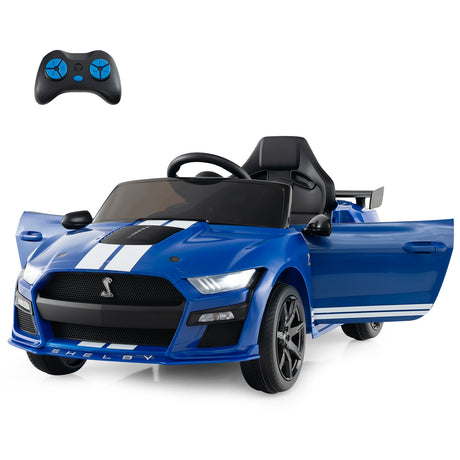 Coche de juguete con licencia Ford Mustang Shelby GT500 de 12 V para niños de 3 a 8 años con control remoto