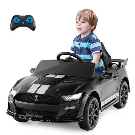 Coche de juguete con licencia Ford Mustang Shelby GT500 de 12 V para niños de 3 a 8 años con control remoto