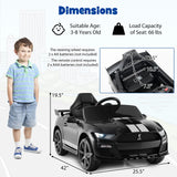 12V Licensed Ford Mustang Shelby GT500 Kids Ride on Car with Remote Control for Kids Aged 3-8