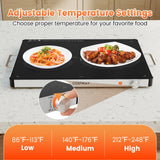 Electric Warming Food Warmer with Adjustable Temperature Control and Overheat Protection