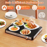 Bandeja Calientaplatos Eléctrica Calentador de Alimentos con Control de Temperatura Ajustable
