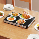 Bandeja Calientaplatos Eléctrica Calentador de Alimentos con Control de Temperatura Ajustable