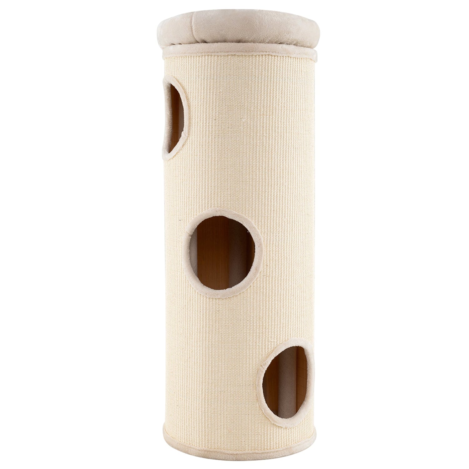 Cueva Elevada para Gatos de 49 Pulgadas, Casa para Gatos de 4 Niveles para Múltiples Gatos - Beige