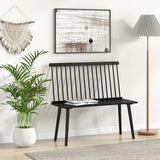 Entryway Bench for 2 with Spindle Back for Kitchen Dining Room Hallway
