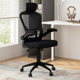Silla de oficina ergonómica de malla con altura ajustable para oficina en casa - Negro