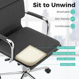 Silla de escritorio ergonómica con respaldo reclinable y asiento acolchado de altura ajustable - Gris