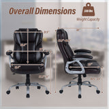 Executive Office Chair Leather Ergonomic Computer Desk Chair with Padded Seat and Armrests