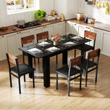 Mesa de comedor extensible para 4-8 personas, 119-157 cm, mesa de cocina rectangular grande