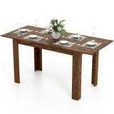 Mesa de comedor extensible para 4-8 personas, 119-157 cm, mesa de cocina rectangular grande