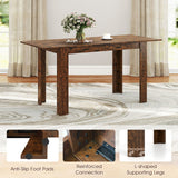 Mesa de comedor extensible para 4-8 personas, 119-157 cm, mesa de cocina rectangular grande