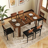Mesa de comedor extensible para 4-8 personas, 119-157 cm, mesa de cocina rectangular grande