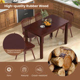 Mesa de comedor plegable extensible con estructura de madera de caucho y cierres de seguridad
