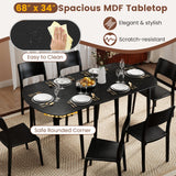 Juego de mesa de comedor ovalada extensible con 2 mesas semicirculares para 4-6 personas