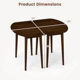 Juego de mesa de comedor ovalada extensible con 2 mesas semicirculares para 4-6 personas