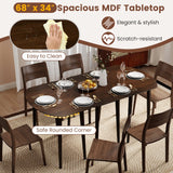 Juego de mesa de comedor ovalada extensible con 2 mesas semicirculares para 4-6 personas