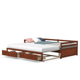 Sofá cama extensible de individual a king con nido y 2 cajones de almacenamiento