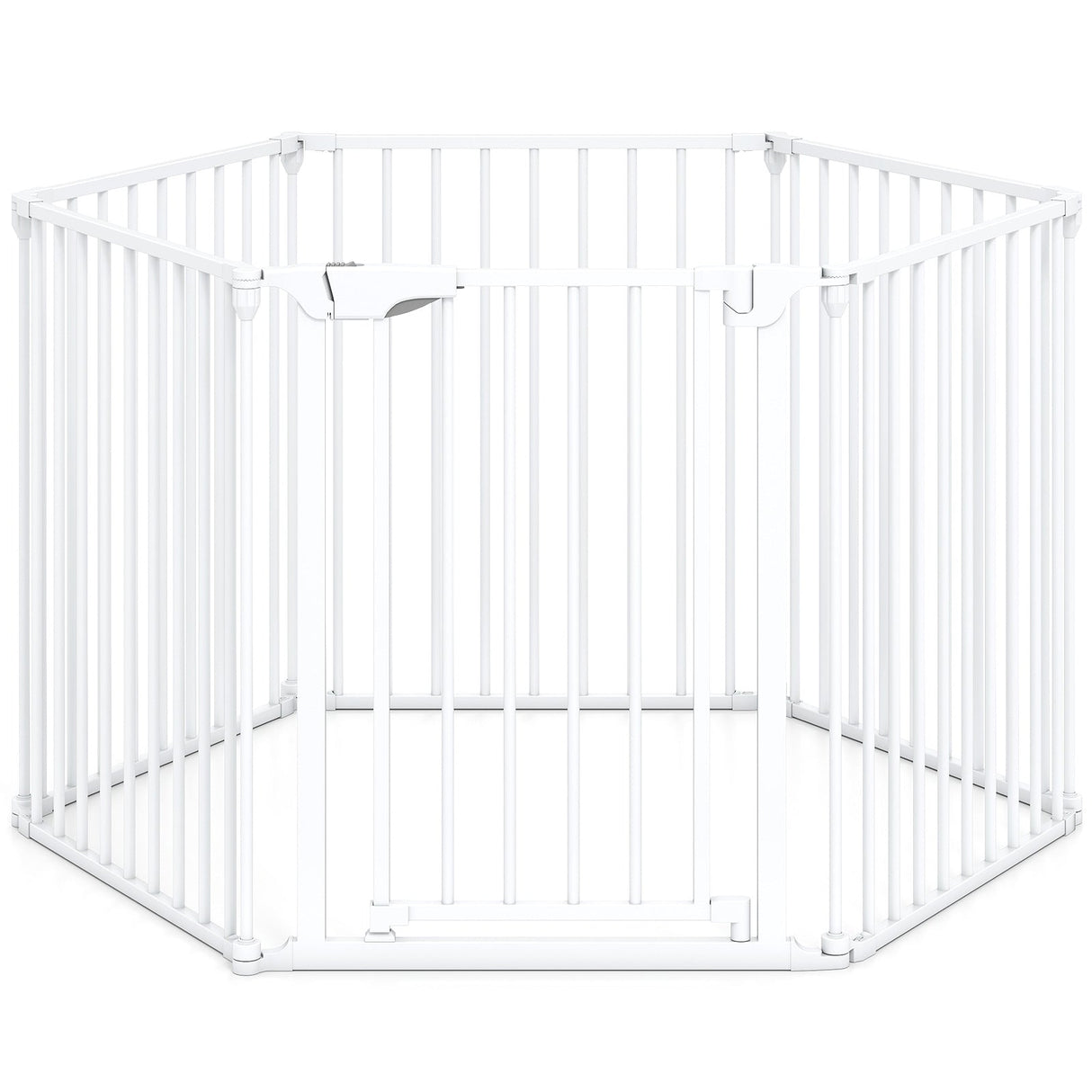 Extra Wide Baby Gate Fits 34.5-154" Openings 6-Panel Adjustable Pet Safety Fence