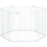 Extra Wide Baby Gate Fits 34.5-154" Openings 6-Panel Adjustable Pet Safety Fence