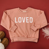 Sudadera con cuello redondo Loved - Rojo o Rosa