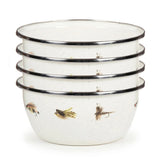 Golden Rabbit Enamelware Salad Bowls - Set of 4