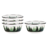 Golden Rabbit Enamelware Salad Bowls - Set of 4