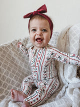 Pijama de Navidad de Bambú Candy Cane Lane - Zippy