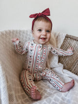 Pijama de Navidad de Bambú Candy Cane Lane - Zippy