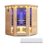 Sauna de madera de infrarrojo lejano para el hogar para 3-5 personas