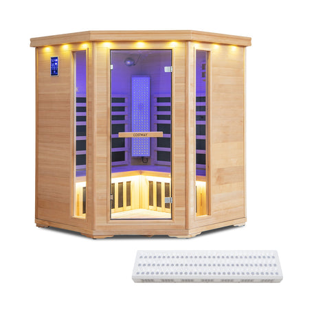 Sauna de madera de infrarrojo lejano para el hogar para 3-5 personas