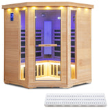 Sauna de madera de infrarrojo lejano para el hogar para 3-5 personas