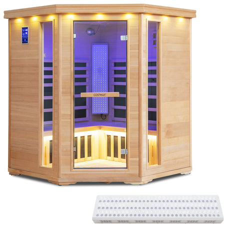 Sauna de madera de infrarrojo lejano para el hogar para 3-5 personas
