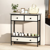 Farmhouse Console Table with Open Storage Shelf for Hallway-Gray