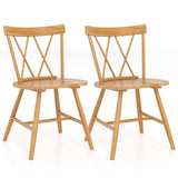 Farmhouse Kitchen Dining Chair Set of 2 with Rubber Wood Frame
