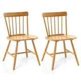 Juego de 2 sillas de cocina de granja con estructura de madera de caucho