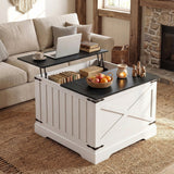 Farmhouse Lift Top Coffee Table with Hidden Storage Compartment