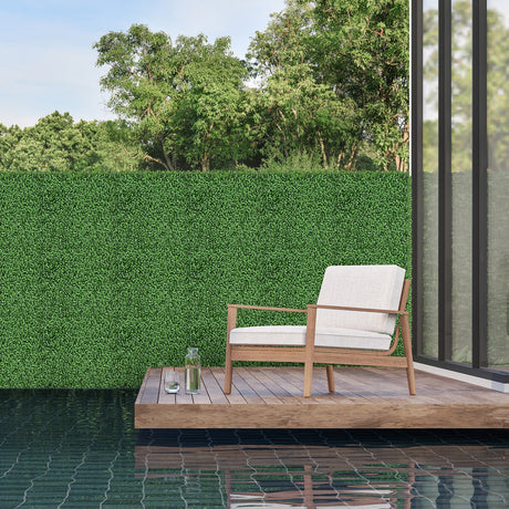 12 piezas de paneles de pared de boj artificial de 20 x 20 pulgadas con ramas insertables