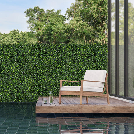 12 Paneles de Setos de Arbustos de Gardenias Artificiales de 20 x 20 Pulgadas