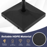 Fillable Umbrella Base 90 LBS Heavy Duty with 2 Wheels-Black
