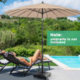 Base de sombrilla rellenable con ruedas universales bloqueables