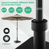 Base de sombrilla rellenable con ruedas universales bloqueables