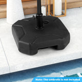 Base para sombrilla rellenable de 17 pulgadas y 88 libras de alta resistencia con asa