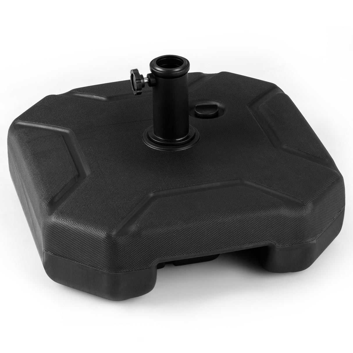 Base para sombrilla rellenable de 17 pulgadas y 88 libras de alta resistencia con asa