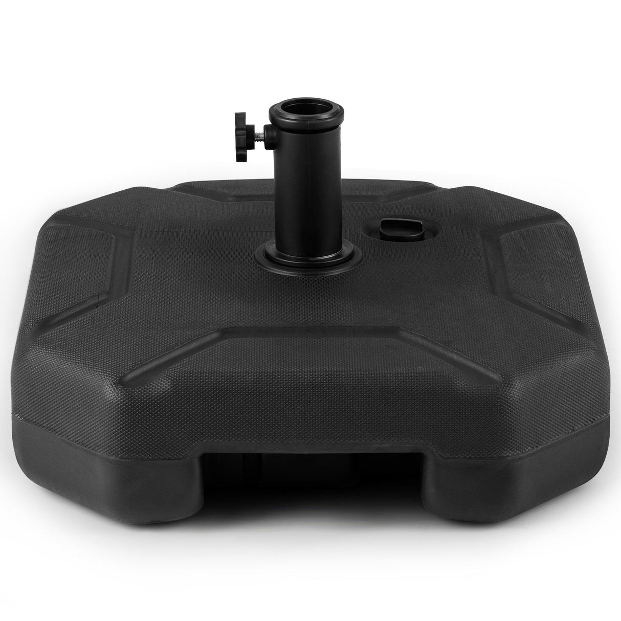 Base para sombrilla rellenable de 17 pulgadas y 88 libras de alta resistencia con asa