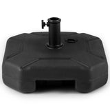 Base para sombrilla rellenable de 17 pulgadas y 88 libras de alta resistencia con asa