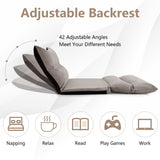 Adjustable Floor Sofa Bed with 2 Lumbar Pillows