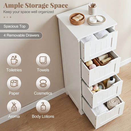 Mueble de suelo independiente de 4 cajones con dispositivo antivuelco