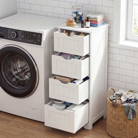 Mueble de suelo independiente de 4 cajones con dispositivo antivuelco