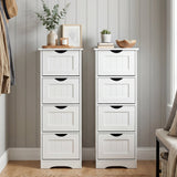 4-Drawer Freestanding Floor Cabinet with Anti-Toppling Device